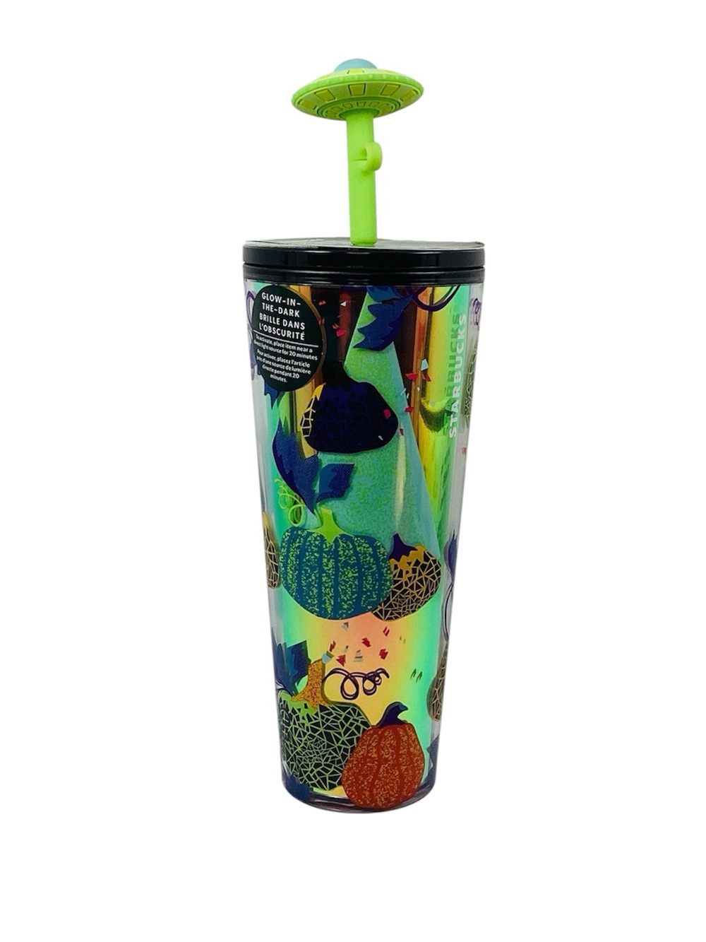 🐷 Starbucks 2025 Halloween Extraterrestrial Cold Cup with Spaceship Straw Topper